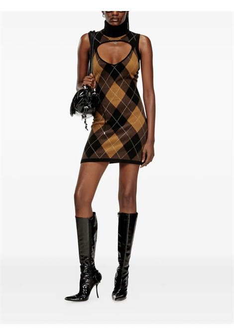 m-romko- dress woman black and brown DIESEL | A19695 0JLBB9XX